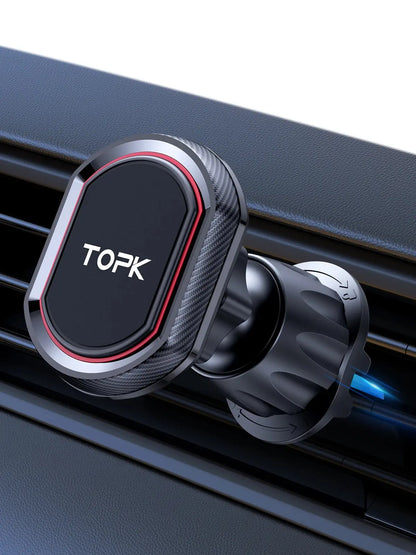 TOPK Magnetic Car Phone Holder,Upgraded N52 Super Strong Magnetic Cell Phone Mount for Car Air Vent Compatible with All Phones