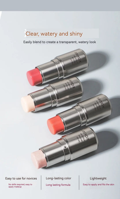 KAXIER High Gloss Stick Highlighter Blush Water Light Shimmer Waterproof Face Contour Illuminator Brighten Contouring Rouge