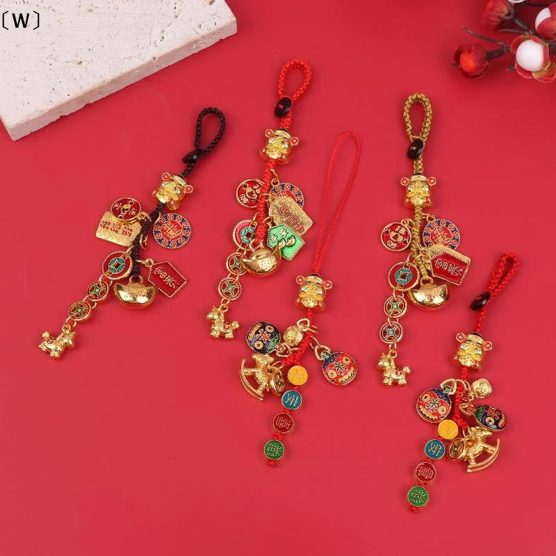 〔W〕2026 Year Of The Horse Wall Hanging Ornament Chinese New Year Lucky Decoration Accessories Housewarming Small Pendant Gifts