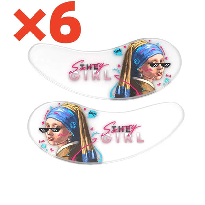 Blackwings 6 pairs of silicone eye patches are suitable for dark circles and puffy, reusable female cooling gel eye mask.