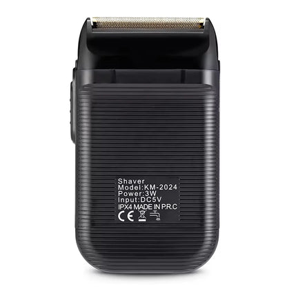 Kemei KM-2024 USB Charging Electric Shaver For Men Reciprocating Twin Blade Razor Shaver Beard Trimmer Shaving Machine
