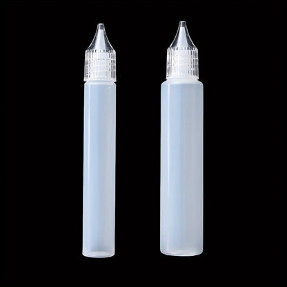 5Pcs/set 15ml/30ml White Plastic Glue Applicator Needle Squeeze Bottles For Paper Quilling DIY Craft Supplies