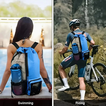 Drawstring Beach Storage Bag Sports Backpacks Basketball Bag Men Women Beach Backpacks Summer Swim Rucksack Mesh Sports Bag