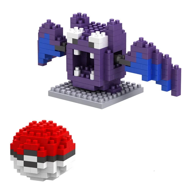 75 Style Building Blocks Assembly Anime Picachu Charizard Doll Blastoise Bulbasaur Gengar Bricks Figures Toy for Kid Gift