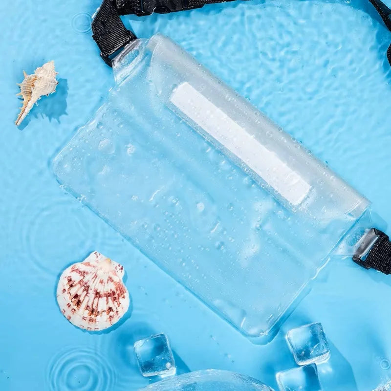 3-Layer High Waterproof Sealing Phone Dry Bag - Large Size Transparent Underwater Pouch for iPhone Mobile Phone