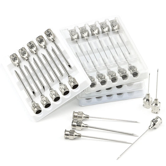 10pcs Stainless steel veterinary needles Syringe Dispensing Needle For Farm,Fluid Supplement,Livestock, Poultry,Glue Dispensing