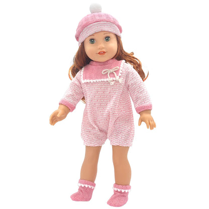 Baby Born Doll Outfits For 13-18 Inch Newborn Doll Cute Jumpers Rompers Suit+Shoes Doll Accessories Festival Birthday Gift