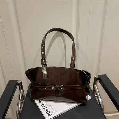 Fashionable Medium Size Versatile Tote Handbag for Daily Use Ethnic Style Synthetic Leather and Canvas Bag