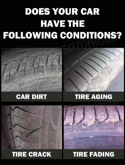 50g Tire Coating Wax Car Tire Retreading and Film Plating Cream Tire Shine Coating Wax Auto Rubber Parts Shiny Paste Anti-Aging