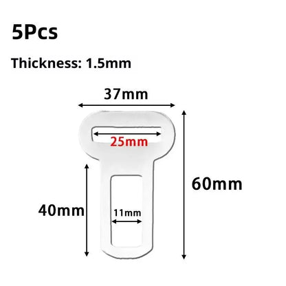 5Pcs Heavy-Duty Pet Seat Belt Adapter Metal Seat Belt Clip and Buckle Lock for Vehicle Pet Leash Securement