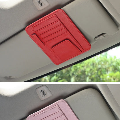 JFBONIN Car Sun Visor Organizer Multi-Pocket Business Card Storage Management Sunglasses Holder Visor Accessories Auto Interior