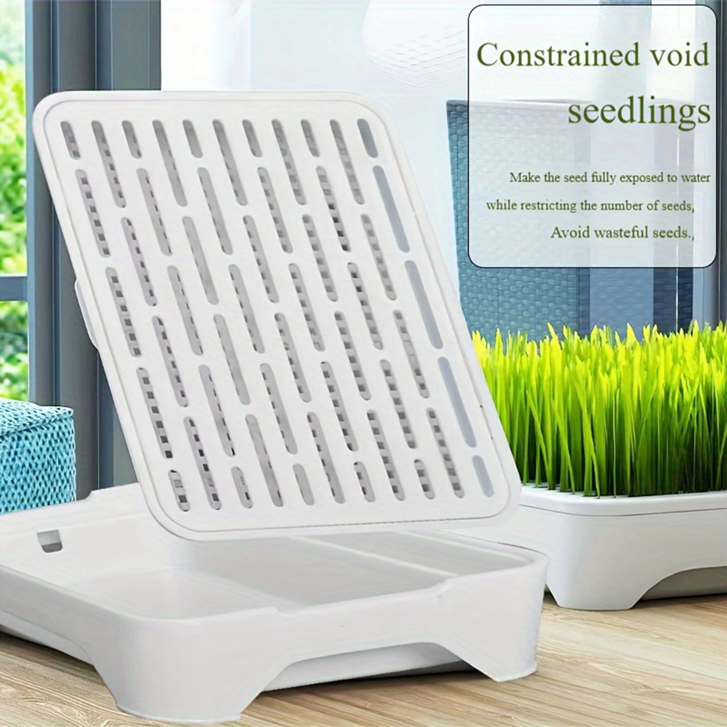 Pet Cat Grass Planting Basin Soilless Culture Wheat Seedling Pot Kitten Grass Hydroponic Device Horticultural Planting Pot