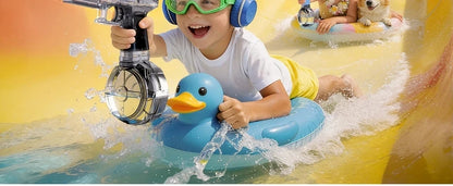 Electric Water Blaster Gun Children Automatic Water Pistol WaterGun with Led Light Summer Outdoor Game Party Toy for Adults Kids