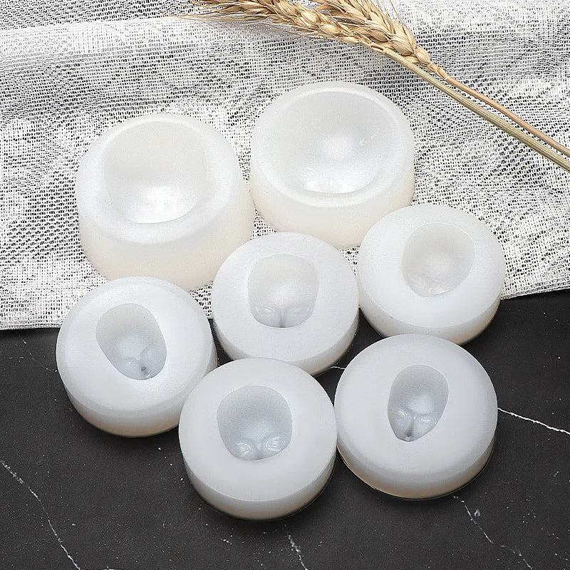 3D Baby Face Silicone Molds Human Facial Mould DIY Doll Modified Polymer Clay Fondant Cake Decor Action figure Handmade Mold