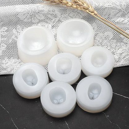3D Baby Face Silicone Molds Human Facial Mould DIY Doll Modified Polymer Clay Fondant Cake Decor Action figure Handmade Mold