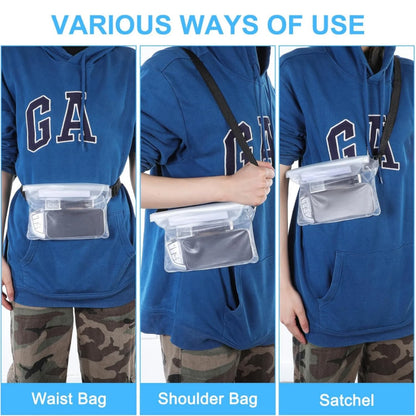 3-Layer High Waterproof Sealing Phone Dry Bag - Large Size Transparent Underwater Pouch for iPhone Mobile Phone