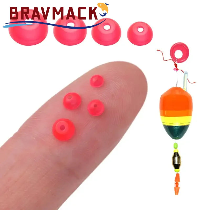 100pcs Luminous Half Round Stopper Beads Fishing for Sea Fishing Floating Tackle Fishing Tools Fishing Accessories