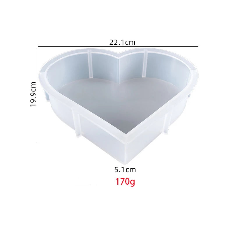 Large Silicone Molds For Resin Large Heart Resin Mold Deep Heart Mold For Flower Preservation Bookend Epoxy Resin Casting Mould