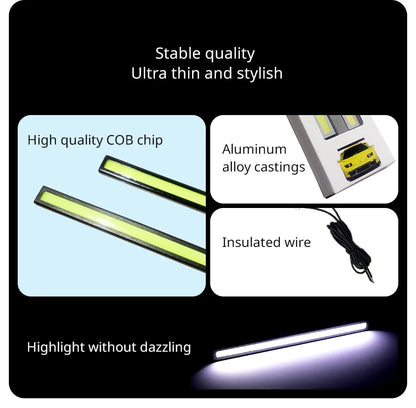 2pcs 17cm Universal Waterproof Daytime Running Lights COB Fog Lamp Car Styling Led Day Light DRL Lamp Fog Bar Lamp Strip Lights