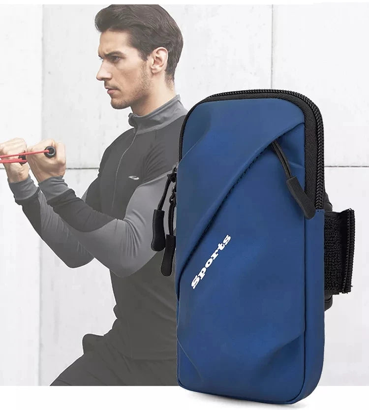 Running Phone Holder Jogging Bags for iPhone Samsung Universal Waterproof PU Sports Armband Phones Arm Bag Running Accessory