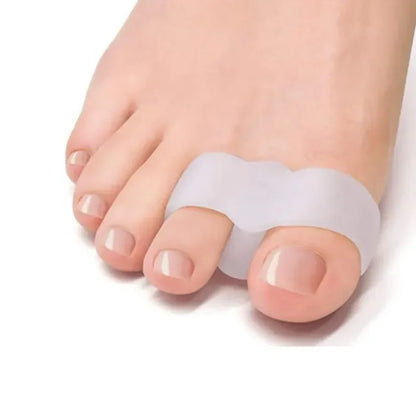 1 Pair Silicone Two Hole Toe Separator Gel Foot Finger Protector Bunion Orthopedic Hallux Valgus Guard Straightener Pedicure