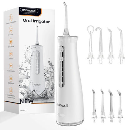 Mornwell 5032 Water Floss Sonic Water Flosser 270ML Tank Oral Teeth Whitening Home Appliance Teeth Cleaner Oral Water Jet