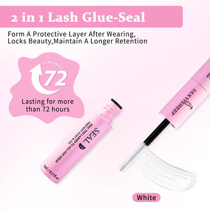 DIY Lash Extension Kit 480pcs Individual  Lashes Cluster Mix 40D 60D 60D 80D with Lash Bond and Seal and Remover,tweezers