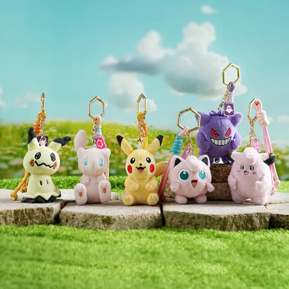 Pokemon Jigglypuff Charmander Gengar Squirtle Mimikyu Kawaii Plush Stuffed Toy Keychain Backpack Pendant Keyring Birthday Gifts