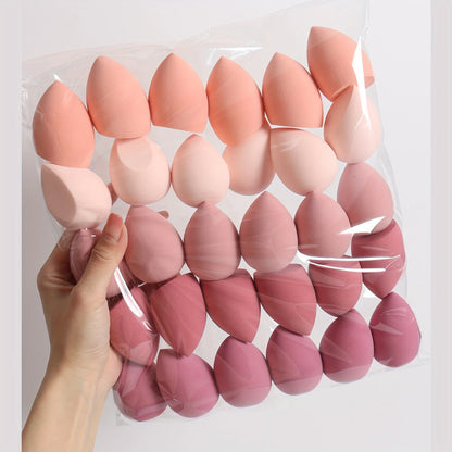 7Piece/18Piece Makeup Sponge Set, Suitable for Liquid BB Cream Powder Application, Makeup Egg Dry Wet Dual-Use Powder Puff
