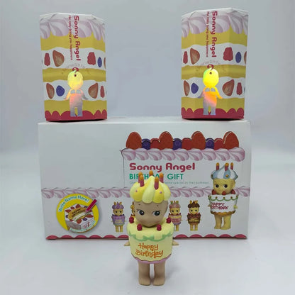 Sonny Angel Birthday Cake Series Mysterious Box Kawaii Surprise Box Anime Figures Ornaments Cartoon Model Doll Toy Gifts