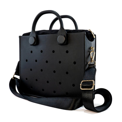 EVA Large Leather Shoulder Bag Handbag Tote Bag Storage for Women Casual Waterproof Beach Bag Hole Fit Charm Fashion Storage Bag
