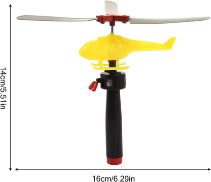 1/3/6 PCS Outdoor Sports Flying Toys Handle Pull Wire Planes Toys Flying Toy Helicopter, 360° Rotating Helicopter