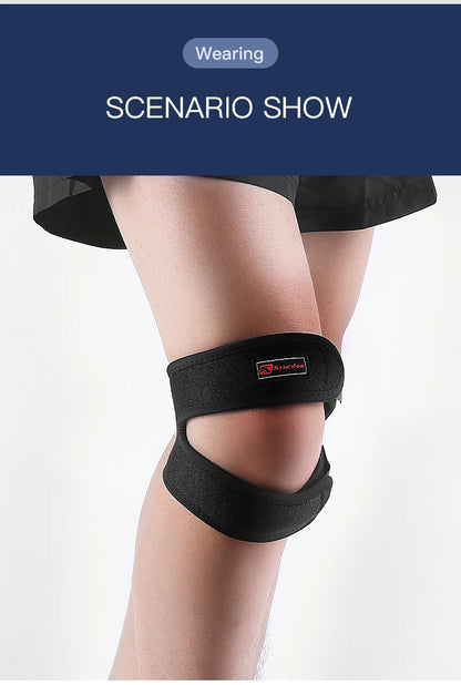 1PC Pressurized Knee Wrap Sleeve Support Bandage Pad Elastic Braces Knee Hole Kneepad Safety Basketball Tennis Cycling
