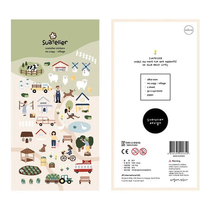 Korean Brand Suatelier Collection Daily Food Vlog Stickers DIY Scrapbooking Journey Diary Stationery Stickers Supplies