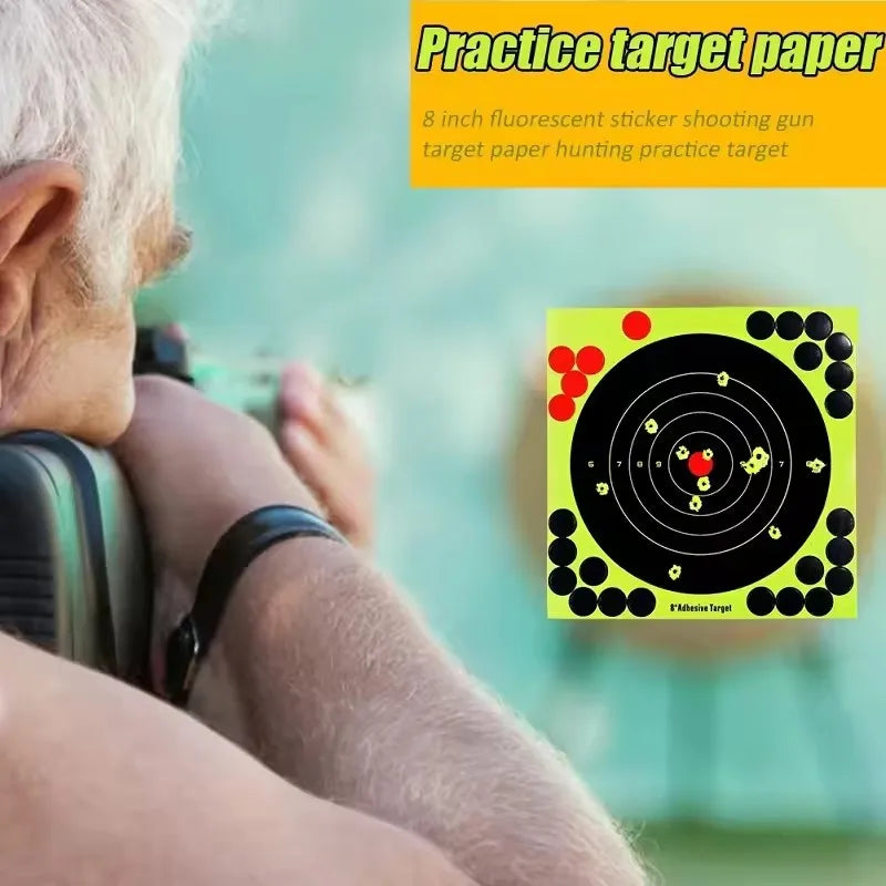 10/20/30/50PCS Splatter Target Stickers High Visibility Reactive Adhesive Paper Targets for Shooting Hunting Training Practice
