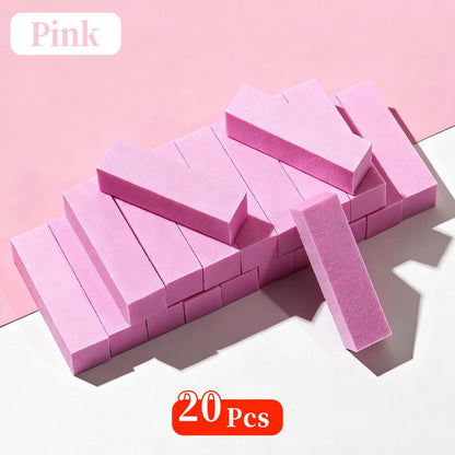 LINMANDA 1/20Pcs Sponge Buffer Block Set Nail Files for Pedicure Tips Manicure Care Sponge Buffer Gel Polish Accessories Tools