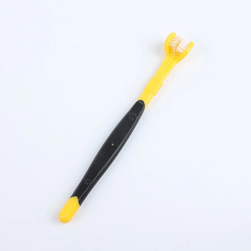 3-Sided Pet Toothbrush Dog Plastic Toothbrush Removing Bad Breath Tartar Cleaning Mouth Pet Dental Care Cat Cleaning Mouth
