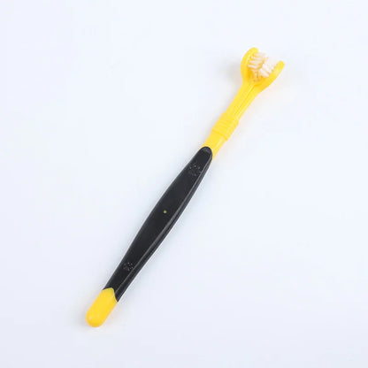 3-Sided Pet Toothbrush Dog Plastic Toothbrush Removing Bad Breath Tartar Cleaning Mouth Pet Dental Care Cat Cleaning Mouth