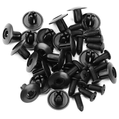 Car Bumper Fender 8mm Hole 1000/500/50Pcs Plastic Rivets Fastener Screw Door Trim Panel Retainer Fastener Clips Car Accessories