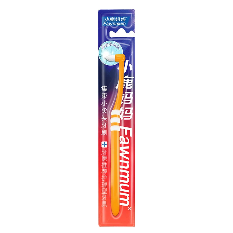 Super Deer 1PC Dental Orthodontic Toothbrush With Pointed Flat Head Professional Cleaning Brush Between Teeth Oral Hygiene Tool
