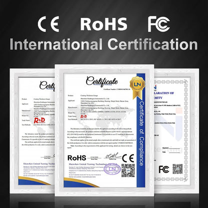 R&D TC100 Coating Thickness Gauge 0.1micron/0-1300 Car Paint Film Thickness Tester Measuring FE/NFE Russian Manual Paint Tool