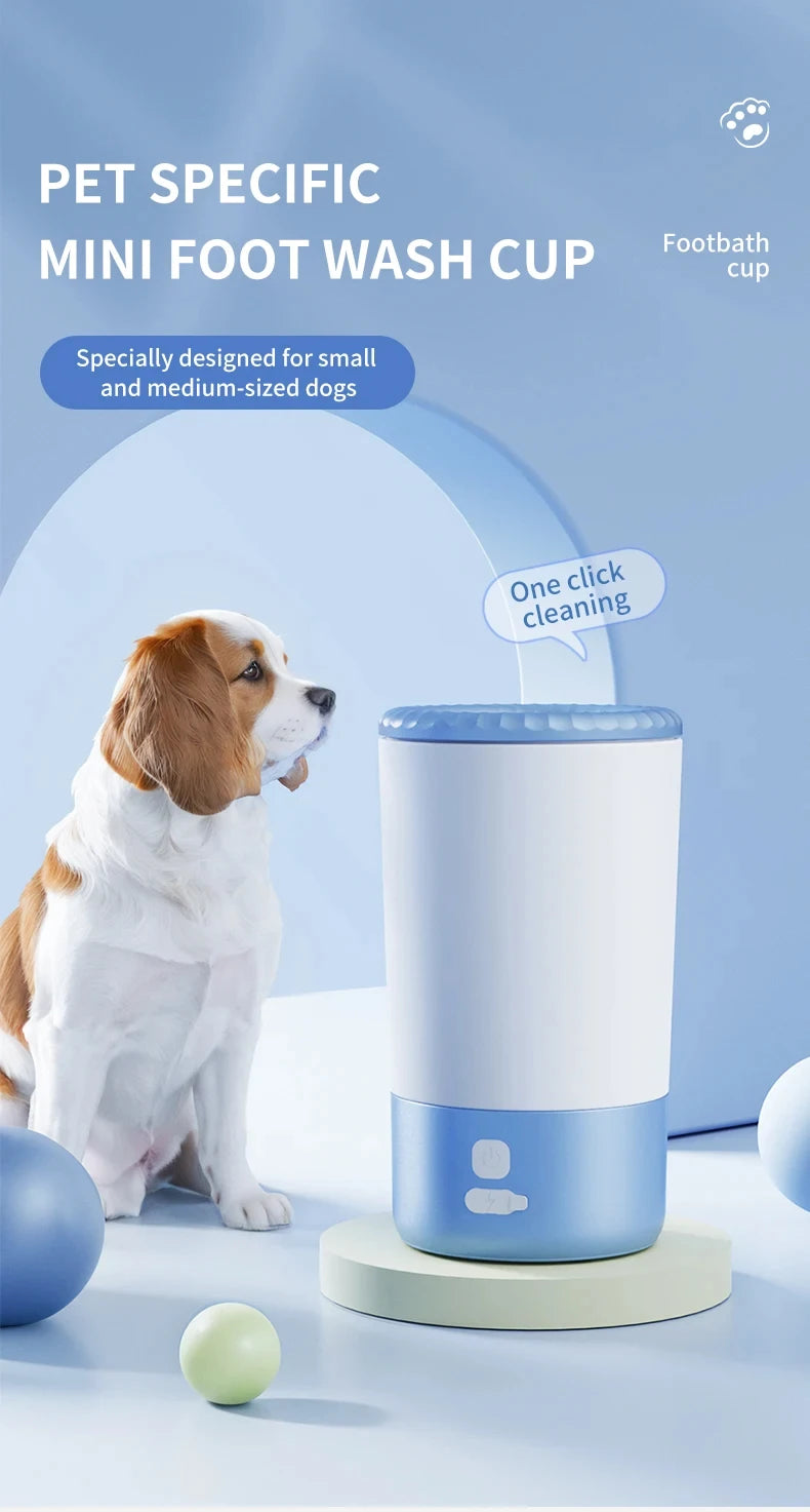 Pet Foot Washing Machine Electric Pet Paw Cleaner Automatic Dog Quick Cleaner Pet Paw Portable Low Noise Waterproof Foot Cup