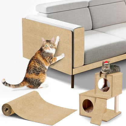 7 Colors Cat Scratcher Sofa Protector Cats Scratcher Pad Board Protection Trimmable Self-adhesive Carpet DIY Cat Scratch Mat