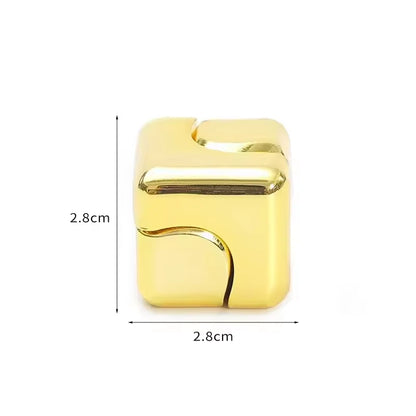 Metal Cube Spinner Fidget Toy Fingertips 3D Puzzle Gyro Gear Sensory Anti Stress Relief Educational Games for  Adults
