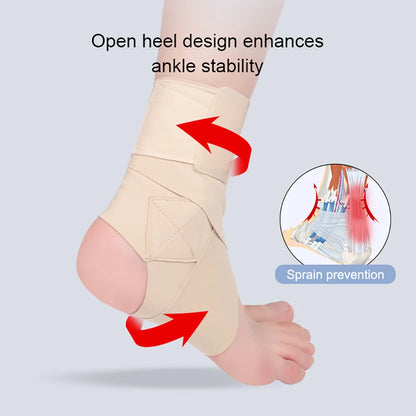 1Pcs Slim Ankle Guard Injury Recovery Ligament Strain Ankle Sprain Immobilization Adjustable Fit Pressure Straps Ankle Support