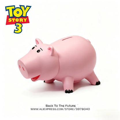 New Disney Toy Story 4 Ham Piggy Bank Q Edition 21cm PVC pink piggy Bank Money Box cake Ornaments model children's gifts