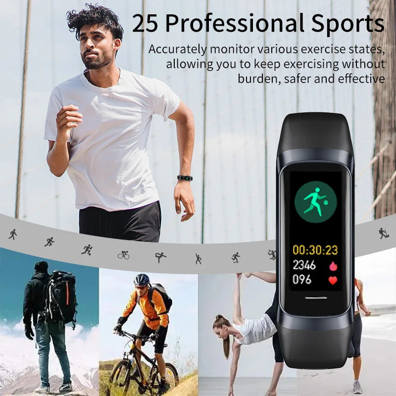 LIGE Amoled Smart Watch Men Smart Band Women Heart Rate Blood Smartwartch Waterproof Smart Bracelet Sport Fitness Tracker 2026