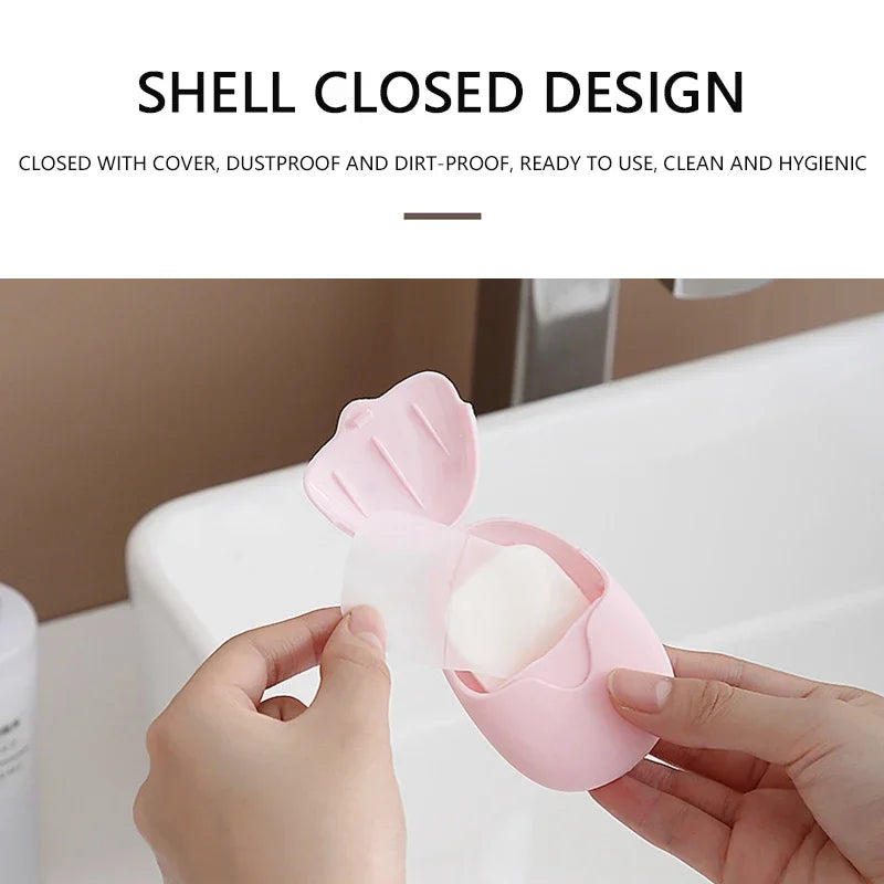 50/150Pcs Travel Soap Sheets Portable Soap Paper Bath Hand Outdoor Travel Cleaning Soap Sheet Fragrance Foam Suitable Camping