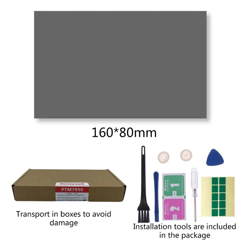 Thermal Conductive 8.5W Pad -Honeywell PTM7950 Phase Change Silicone Pad Sheet Laptop CPU GPU Silicone Grease Pad