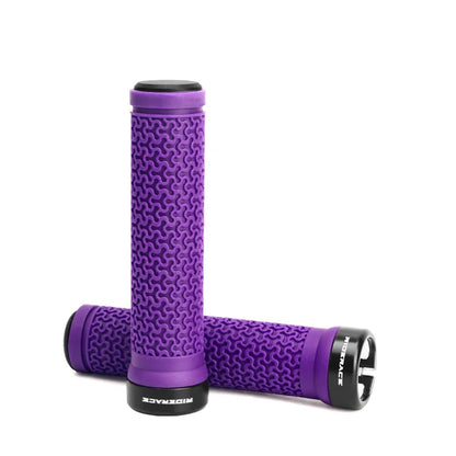 RIDERACE Bicycle Handle Bar Grips MTB Mountain Bike Single-sided Locking Handlebar Cover Rubber Non-slip Cycling Accessories